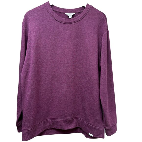 ORVIS Purple Sweatshirt Size Medium Womens Top Cozy Soft Pullover - Picture 1 of 9